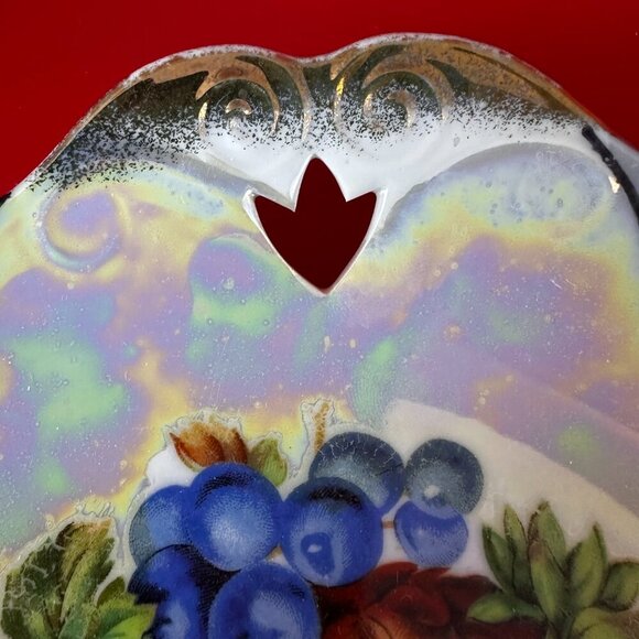 VTR JAPAN TRIMONT WARE IRIDESCENT LUSTERWARE FRUIT SCALLOPED - 8" - Picture 2 of 6